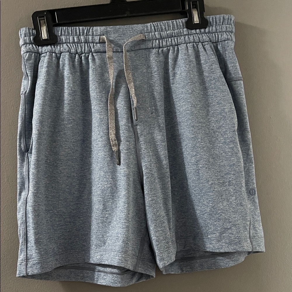 lululemon athletica Men's Heather Blue Athletic Drawstring Shorts